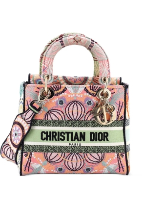 Christian Dior Pre-Owned Lady D-Lite Bag Embroidered Canvas Medium satchel - Multicolour