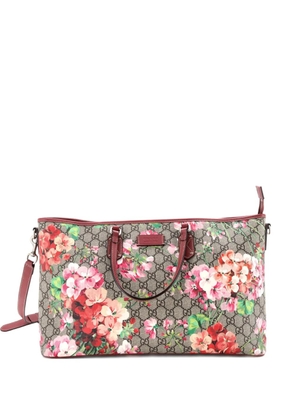 Gucci Pre-Owned Convertible Zip Blooms Print GG Coated Canvas Large tote bag - Brown