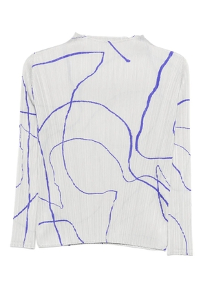 Issey Miyake Pause graphic blouse - Grey