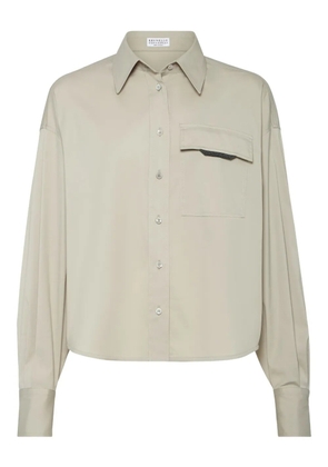 Brunello Cucinelli poplin shirt - Neutrals