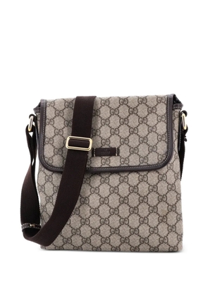 Gucci Pre-Owned Flap Messenger GG Coated Canvas Small crossbody bag - Brown