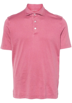 Fedeli short-sleeve cotton polo shirt - Pink