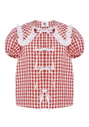 Sleeper checked pyjama top - Red