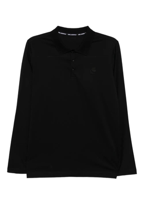 Karl Lagerfeld embroidered-logo cotton polo shirt - Black