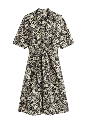 Tommy Hilfiger floral print tie midi dress - Neutrals