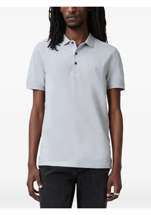 AllSaints embroidered-logo polo shirt - Blue