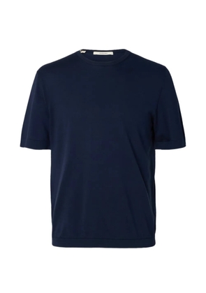 SELECTED Torino knitted T-shirt - Blue
