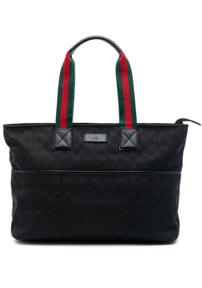 Gucci Pre-Owned 2016-2025 GG Canvas Web tote bag - Black