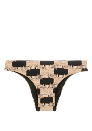 Lenny Niemeyer trompe l'oeil-print bikini bottoms - Black