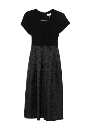 NISSA floral-pattern dress - Black