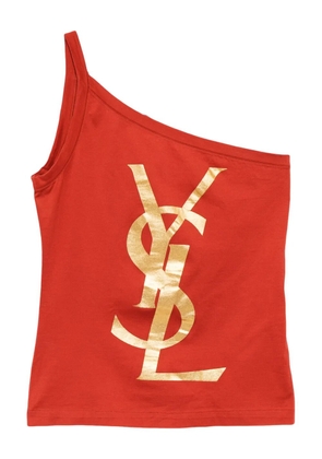 Saint Laurent Pre-Owned 1990-2000s asymmetry camisole - Red