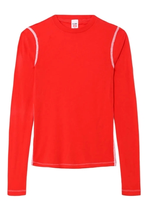RE/DONE contrast-stitch long-sleeve tee - Red