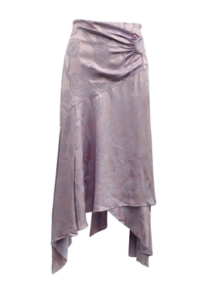 Peter Pilotto jacquard-floral asymmetrical-hem skirt - Pink