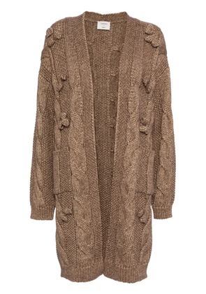 Onefifteen cable cardi-coat - Brown