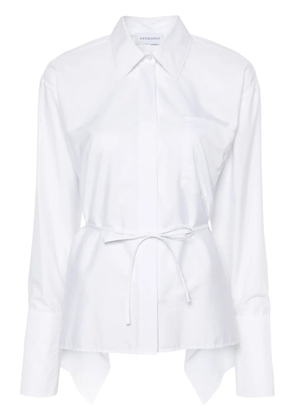 Viktor & Rolf Volant open back tied shirt - White