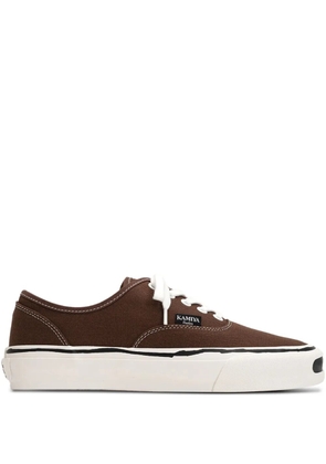 KAMIYA Herc canvas lace-up sneakers - Brown