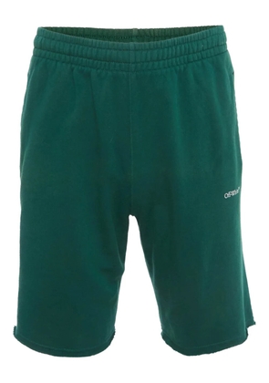 Off-White Pre-Owned logo-print shorts - Green
