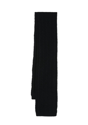 Sunspel cable-knit wool scarf - Blue