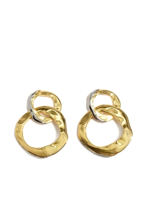 Bimba y Lola textured hoop earrings - Gold