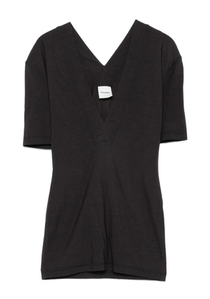 Nanushka Akka short-sleeved wool top - Grey