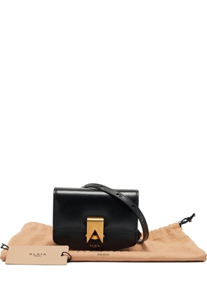 Alaïa Pre-Owned Le Papa leather clasp mini bag - Black
