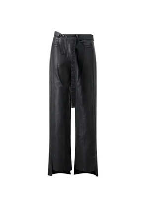 Ottolinger glazed-effect baggy trousers - Black