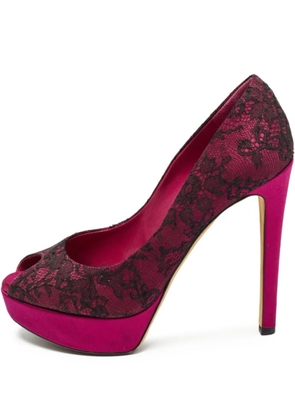 Christian Dior Pre-Owned 135mm satin heeled pumps - Purple