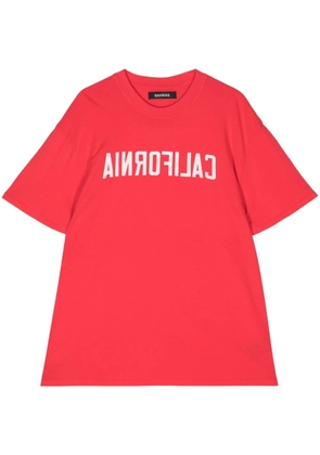 Nahmias California-print cotton T-shirt - Red