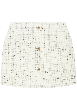 ANINE BING Mateo tweed miniskirt - White