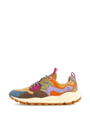 FLOWER MOUNTAIN Yamano 3 Uni suede perforated sneakers - Neutrals