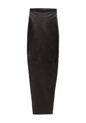 Rick Owens zip-up maxi skirt - Black