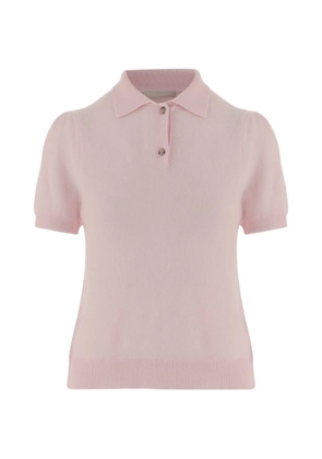 Allude button short-sleeves polo shirt - Pink