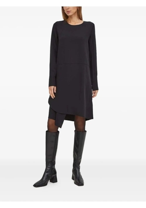 Tiger of Sweden long-sleeve overlay asymmetrical day dress - Black