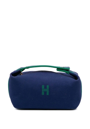 Hermès Pre-Owned 2010-2025 Small Canvas Bride A Brac Case vanity bag - Blue