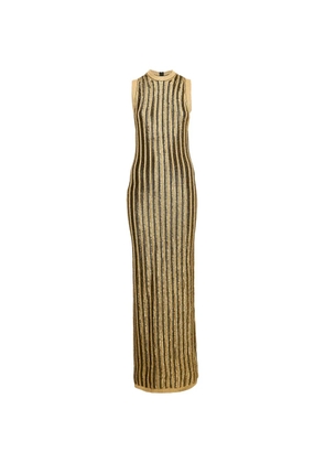 Tom Ford Vintage crew neck maxi dress - Neutrals
