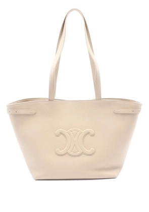 Celine Pre-Owned 2020s medium Hippopotamus Anais logo embossed shoulder bag - Neutrals