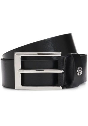 BOSS logo plaque-detailing belt - Black