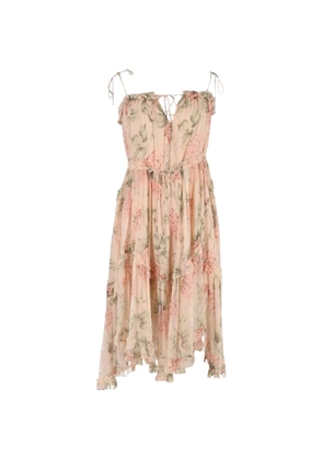 ZIMMERMANN floral-print asymmetric dress - Pink