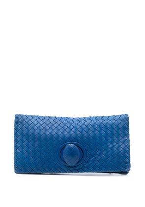 Bottega Veneta Pre-Owned 2012-2025 Nappa Intrecciato Turn Lock clutch bag - Blue