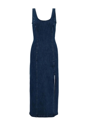 rag & bone Athena denim-panelled midi dress - Blue