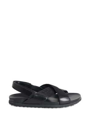 Prada Pre-Owned crisscross-strap sandals - Black