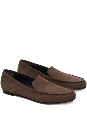 LouLou de Saison Pesaro topstitching loafers - Brown