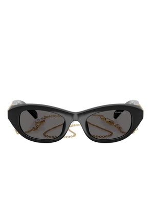 Swarovski Eyewear crystal-embellished chain-link detail sunglasses - Black