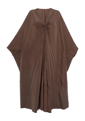 Valentino Garavani Pre-Owned pleated dress - Brown