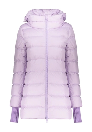 Herno hooded knit-insert down jacket - Purple