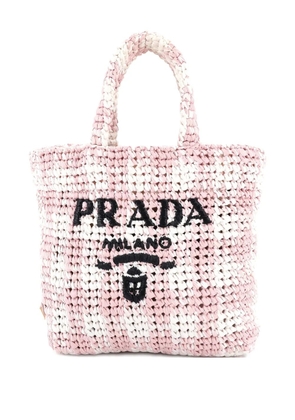 Prada Pre-Owned Logo Raffia Small tote bag - Multicolour