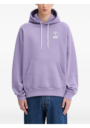 AAPE BY *A BATHING APE® logo-detail patch-pocket hoodie - Purple