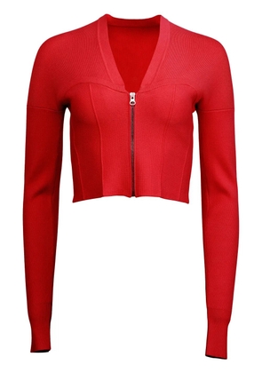 Fleur Du Mal Bustier cardigan - Red