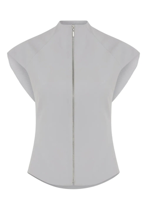 Gloria Coelho zip-fastening cropped top - Grey