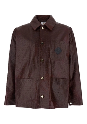 Casablanca embossed patch jacket - Brown